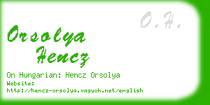 orsolya hencz business card